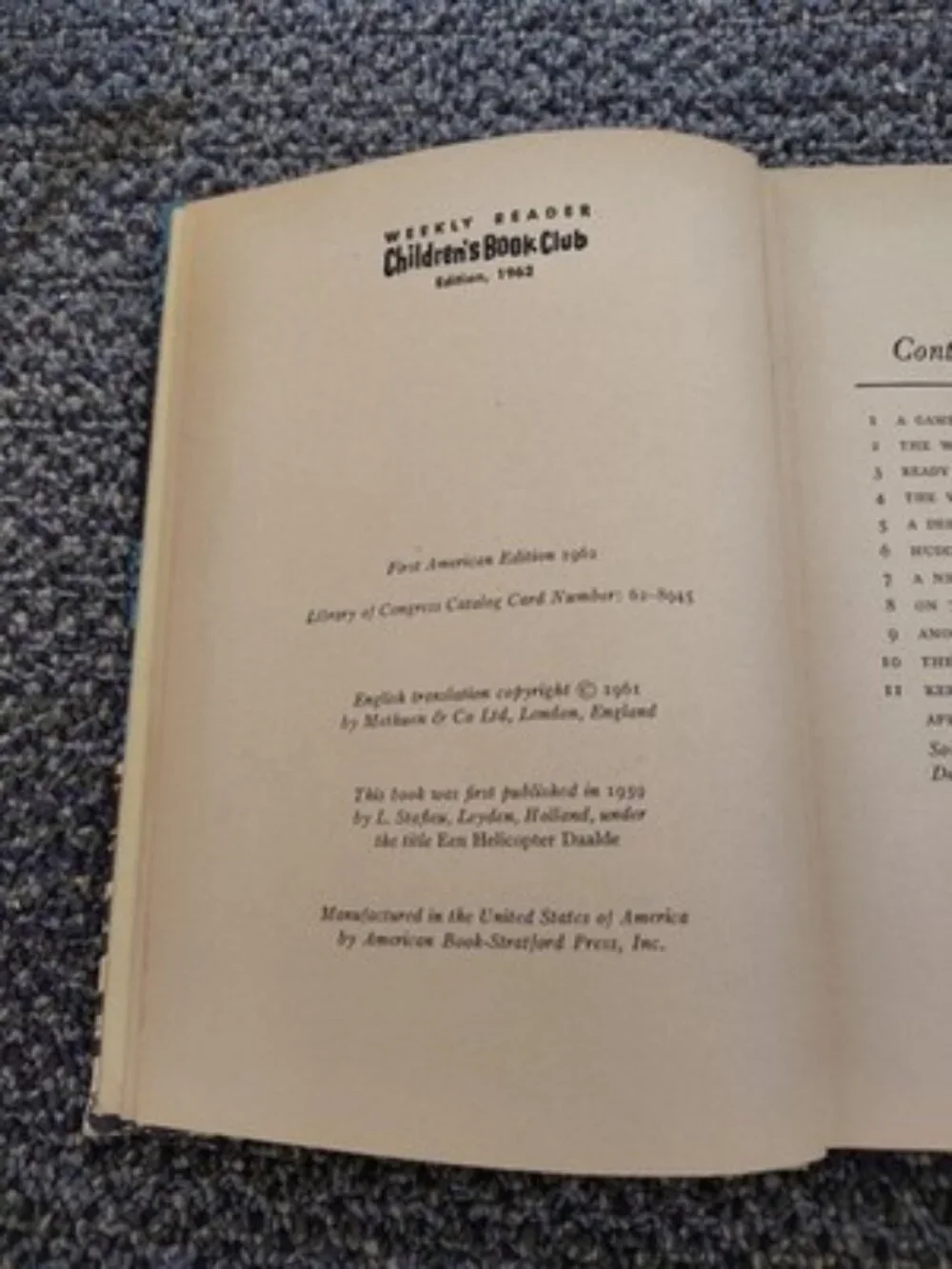 The Tide In The Attic 1962 First American Edition (Vintage)